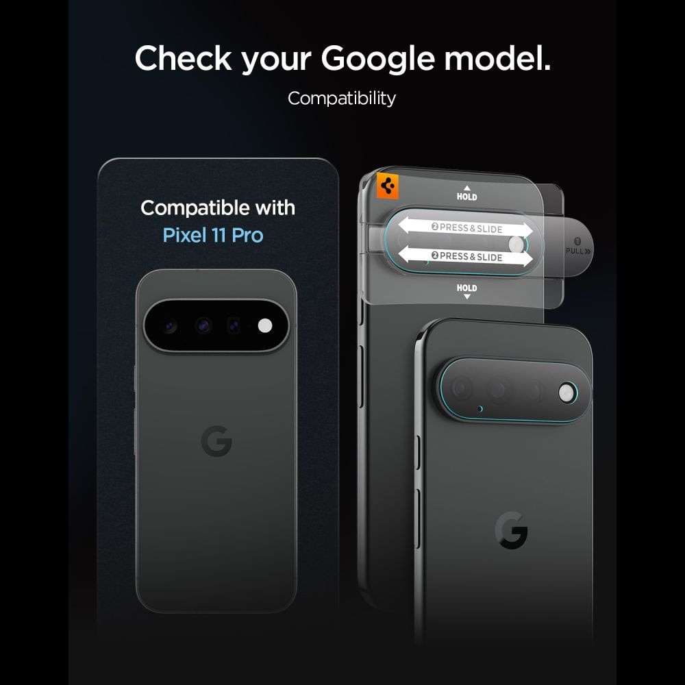 Spigen Optik Pro HD 2-pakning med skjermbeskytter i herdet glass til Google Pixel 11 Pro