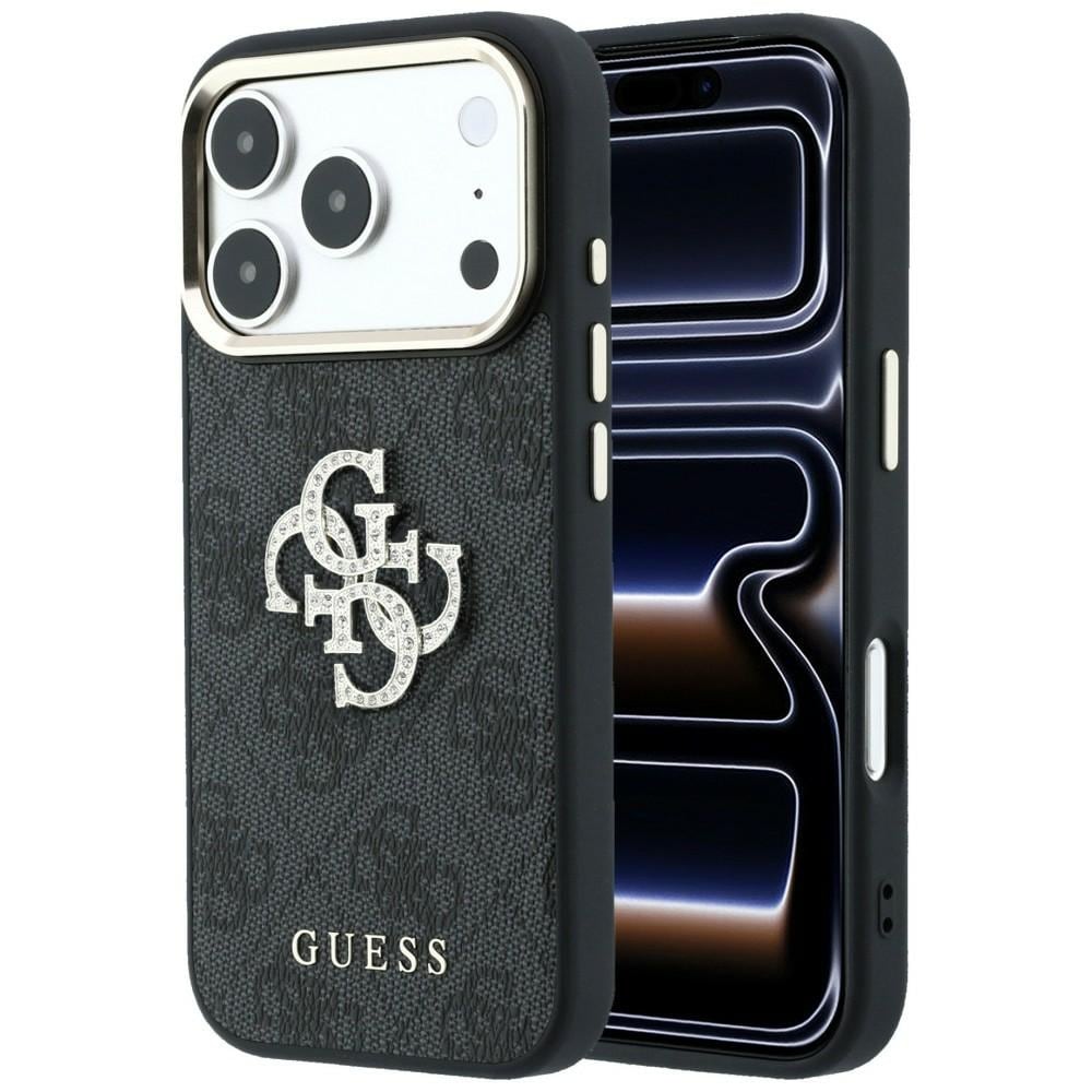 Guess 4G & Big Strass Logo-etui til iPhone 17 Pro Max / 18 Pro Max – Svart