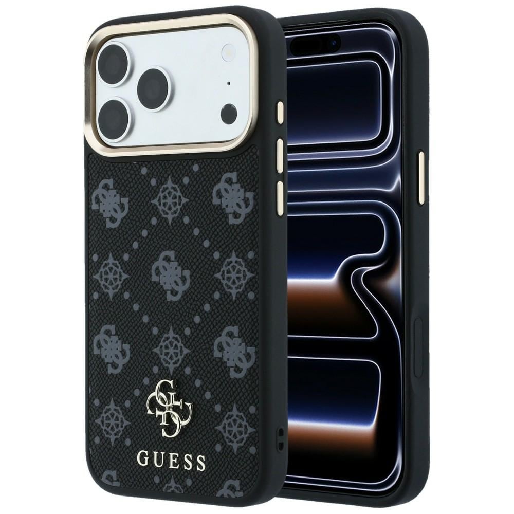 Guess Peony 4G MagSafe-etui med lite logo til iPhone 17 Pro Max / 18 Pro Max – svart