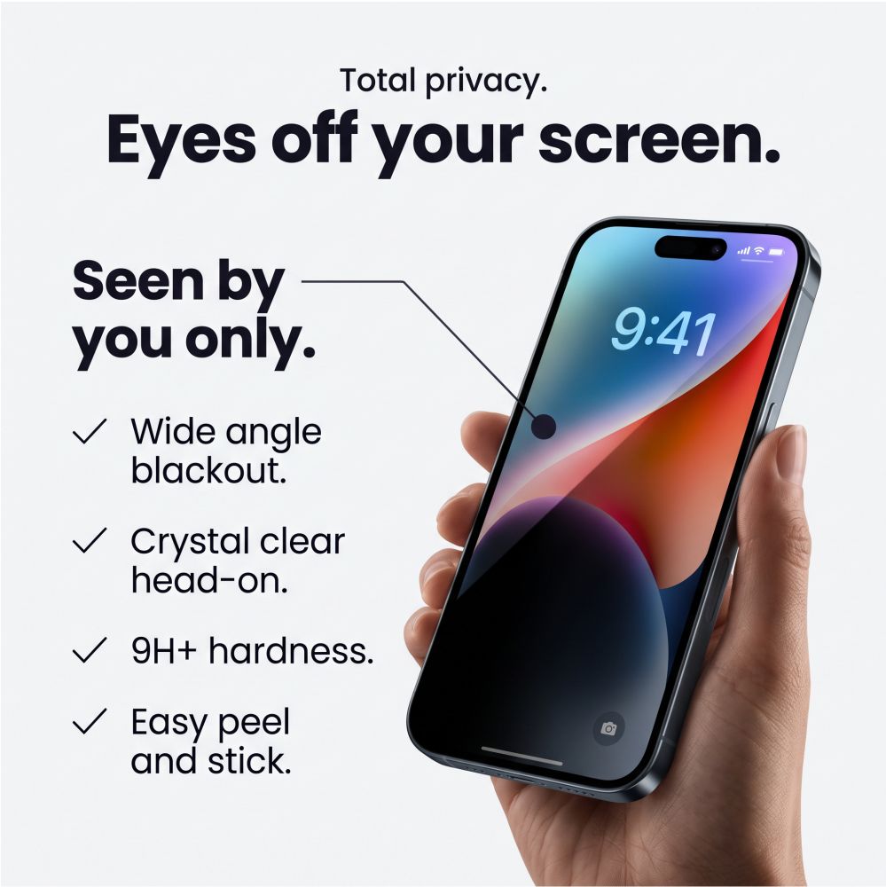 Tech-Protect Glass SPY+ 2-pakning med herdet glass med personvern for iPhone 18 Pro Max