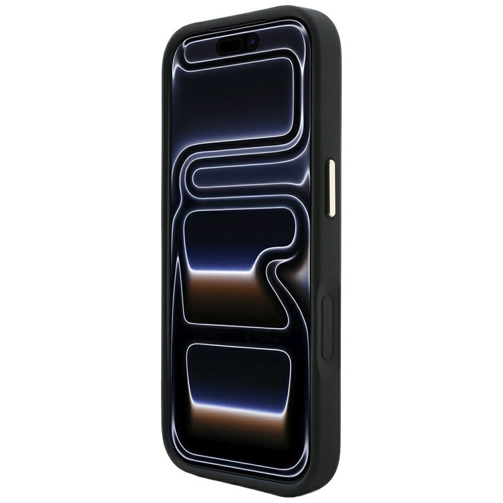 Guess 4G m. Stripe-logo i rund & Classic – MagSafe-etui til iPhone 17 Pro / 18 Pro – svart