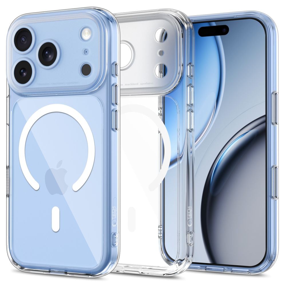 Tech-Protect MagPeak MagSafe CC-etui til iPhone 18 Pro / 17 Pro – gjennomsiktig