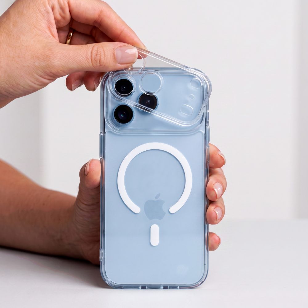Tech-Protect MagPeak MagSafe CC-etui til iPhone 18 Pro / 17 Pro – gjennomsiktig