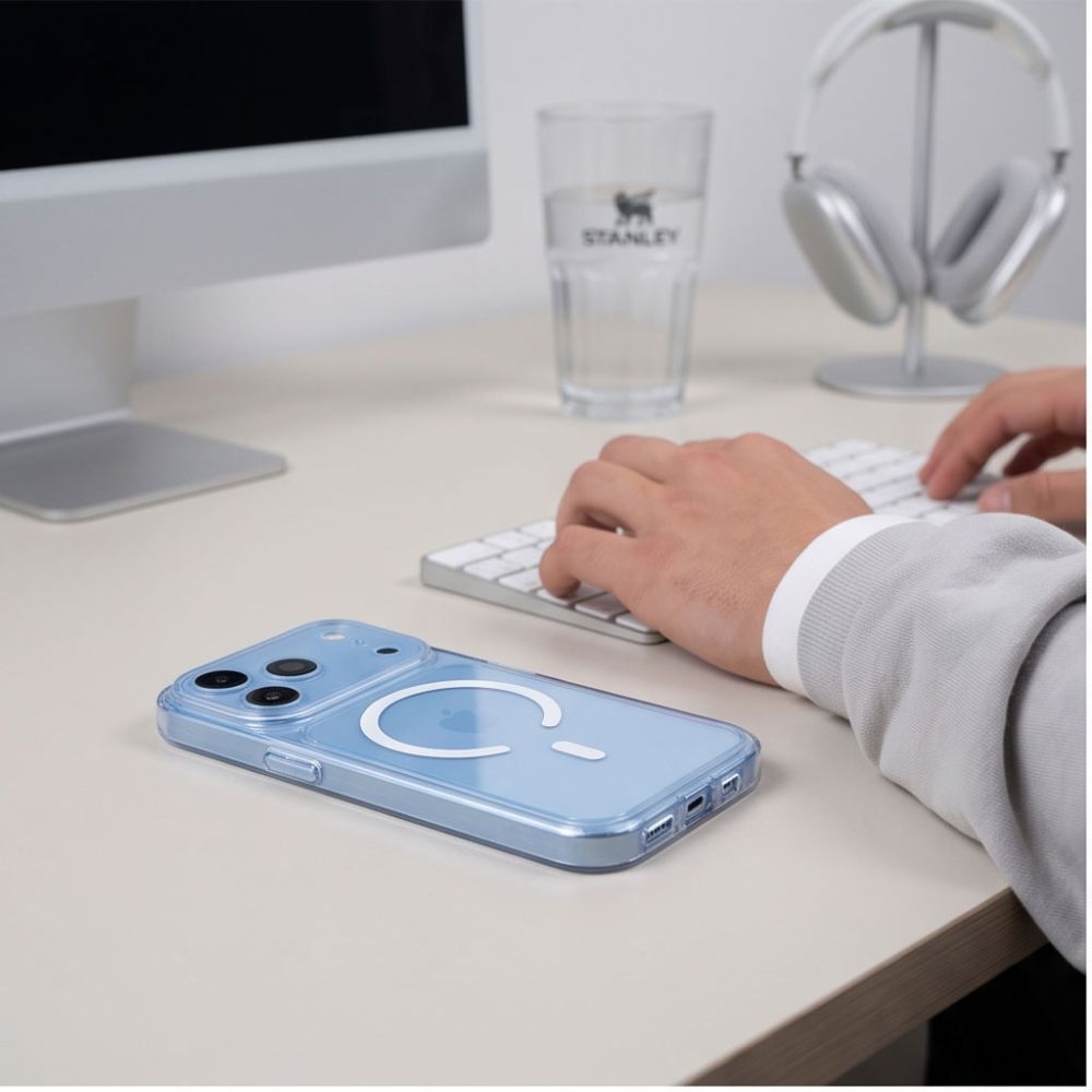 Tech-Protect MagPeak MagSafe CC-etui til iPhone 18 Pro / 17 Pro – gjennomsiktig