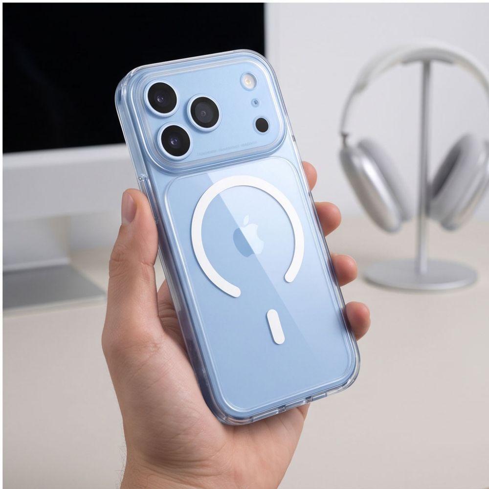 Tech-Protect MagPeak MagSafe CC-etui til iPhone 18 Pro / 17 Pro – gjennomsiktig