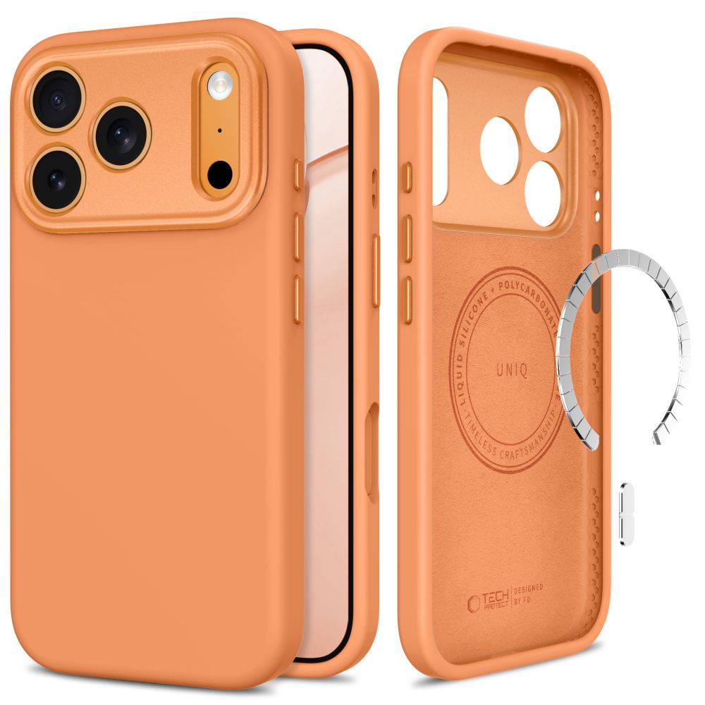 Tech-Protect Uniq MagSafe CC-etui til iPhone 18 Pro / 17 Pro – oransje