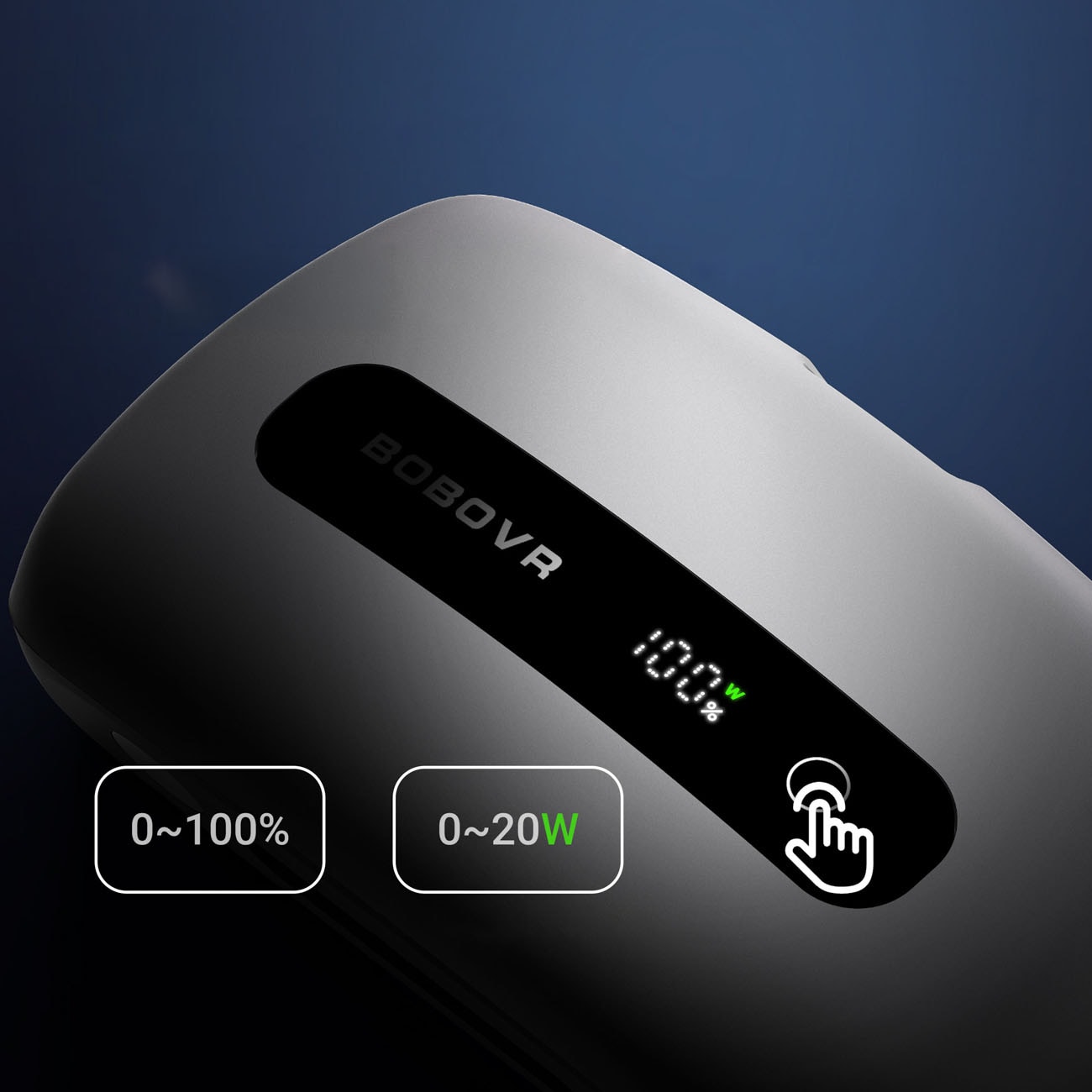 BoboVR BM60-1 6500 mAh-batteri til BoboVR M3 Pro+ og BoboVR M3 med ladestasjon – hvit