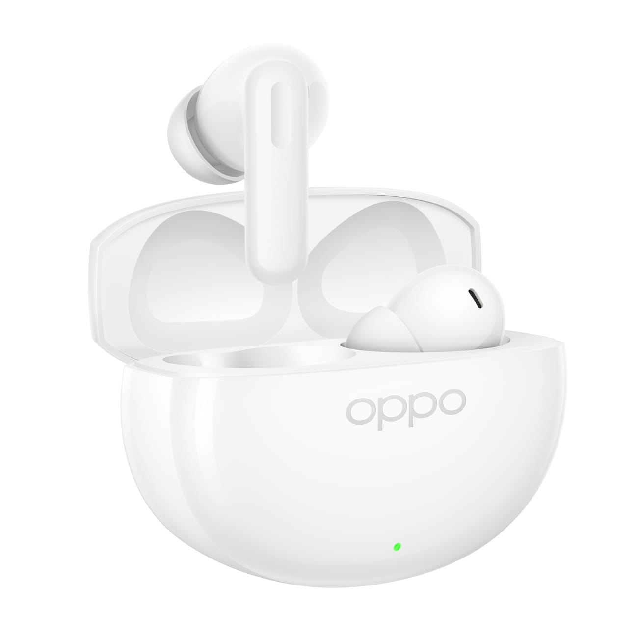 Oppo Enco Air5 trådløse in-ear-hodetelefoner med ANC og AI-oversettelse – hvit