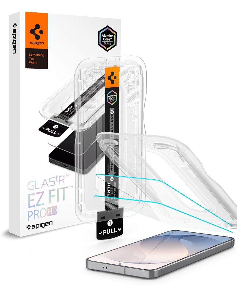 Spigen Glas.tR EZ Fit Pro AC, 2-pakning med herdet glass til Samsung Galaxy S26 FE