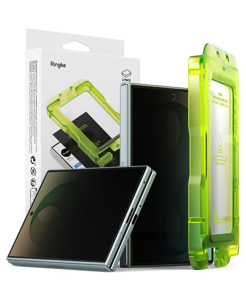 Ringke Easy Slide Privacy 360, 2-pakning med herdet glass til Samsung Galaxy Z Fold 8