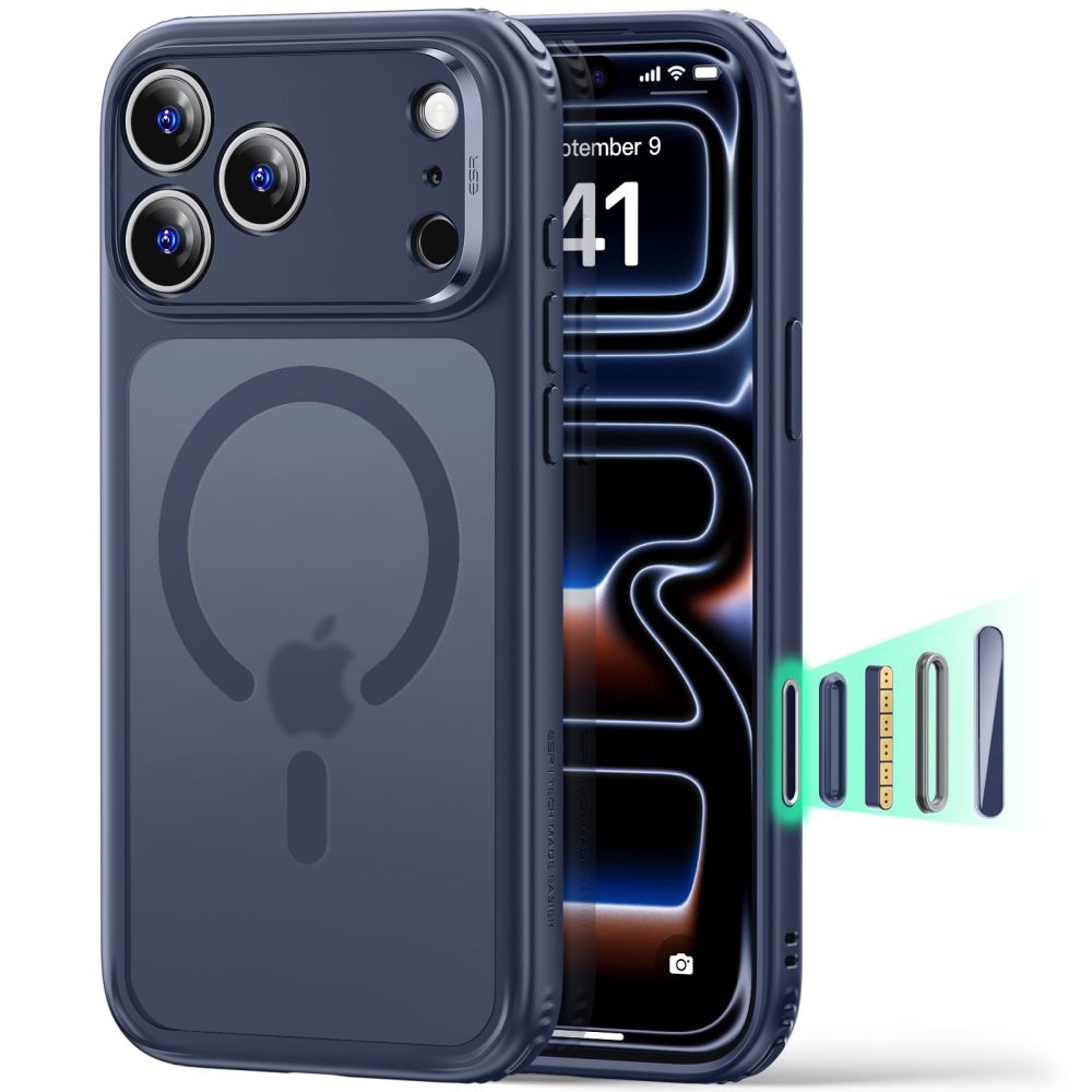 ESR Classic Hybrid MagSafe-etui til iPhone 18 Pro Max / 17 Pro Max – frostet blå