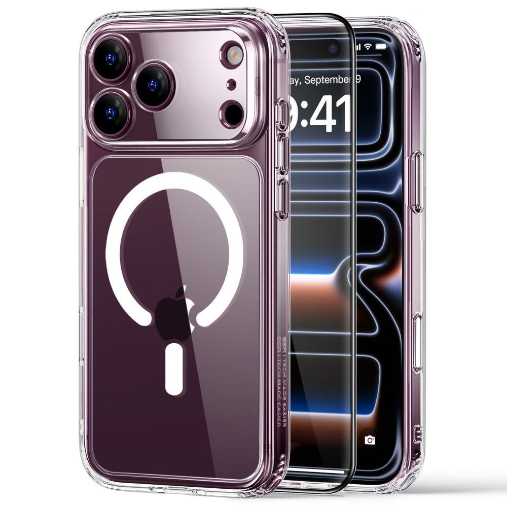 ESR Classic Hybrid MagSafe-etui til iPhone 18 Pro / 17 Pro – gjennomsiktig