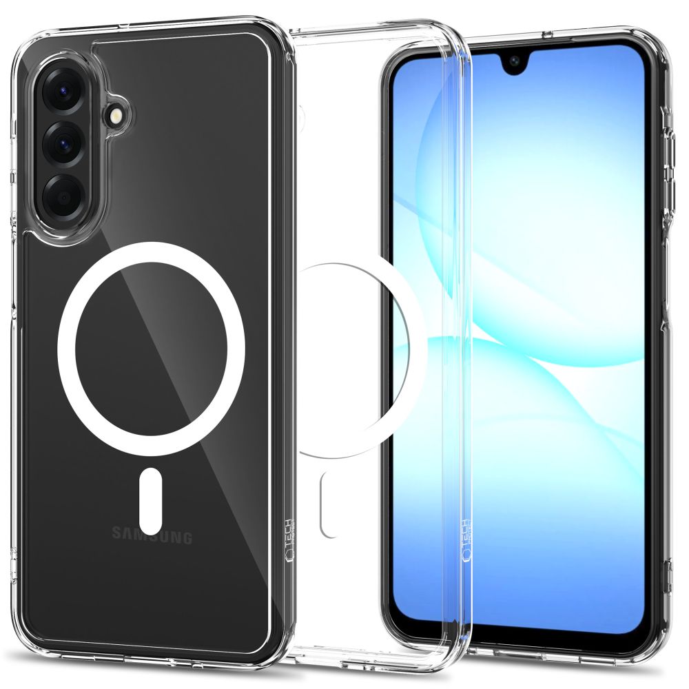 Tech-Protect FlexAir Hybrid MagSafe-etui til Samsung Galaxy A17 / A18 4G / 5G – Gjennomsiktig