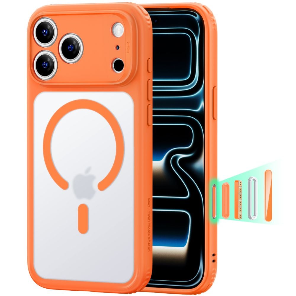 ESR Classic Hybrid MagSafe-etui til iPhone 18 Pro Max / 17 Pro Max – Oransje