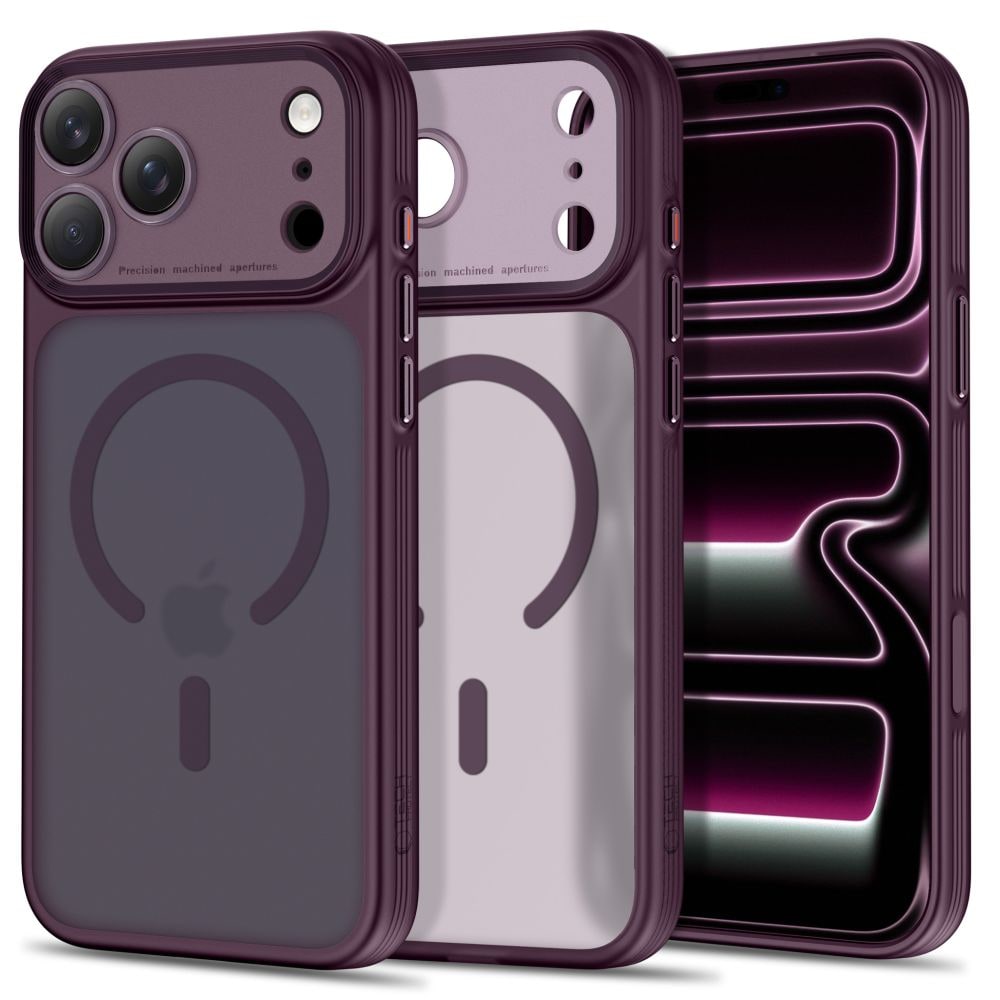 Tech-Protect MagPrime MagSafe CC-etui til iPhone 18 Pro / 17 Pro – mørk Cherry, matt