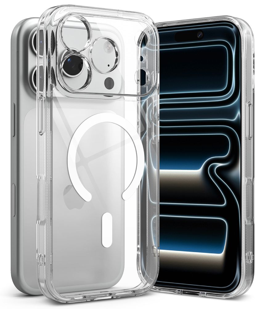 Ringke Fusion magnetisk MagSafe-etui til iPhone 18 Pro / 17 Pro – gjennomsiktig