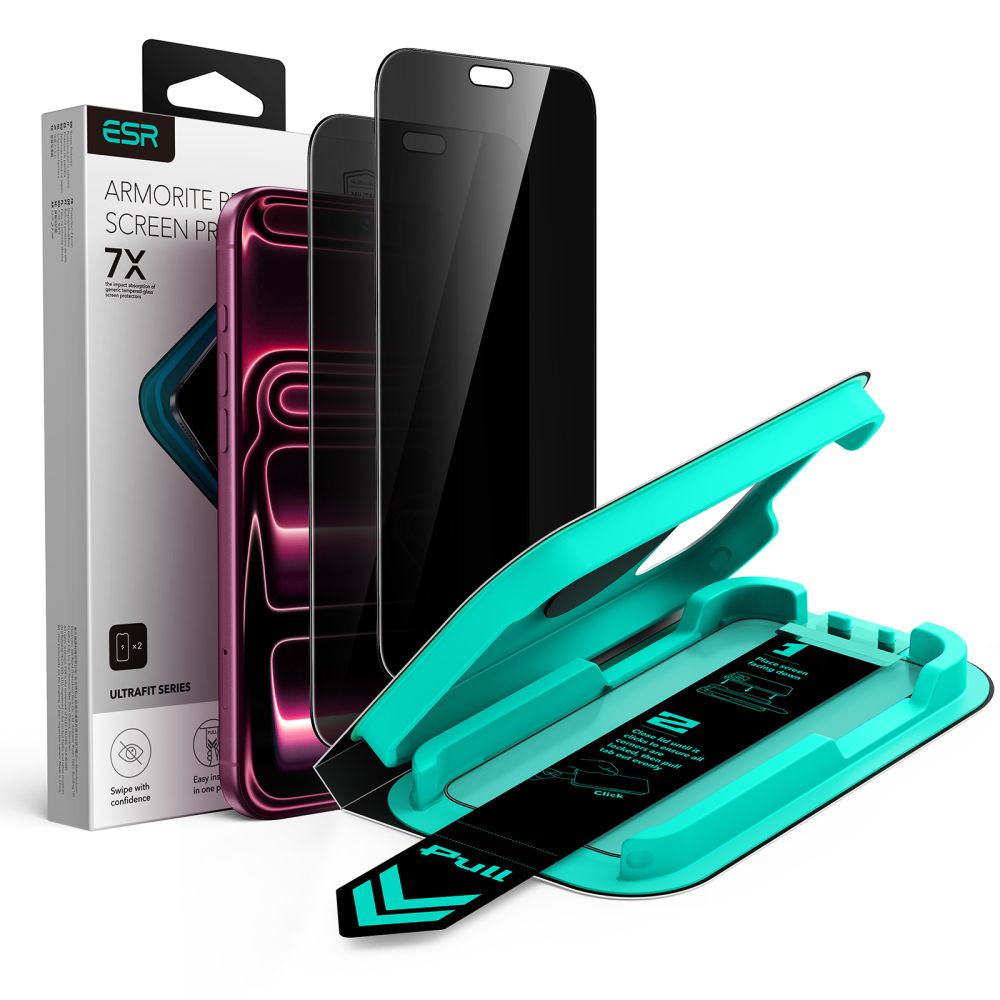 ESR UltraFit Armorite Privacy – 2-pakning med herdet glass til iPhone 18 Pro Max