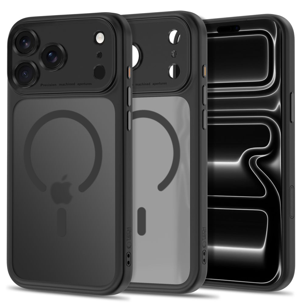 Tech-Protect MagPeak MagSafe CC-etui til iPhone 18 Pro / 17 Pro – matt svart