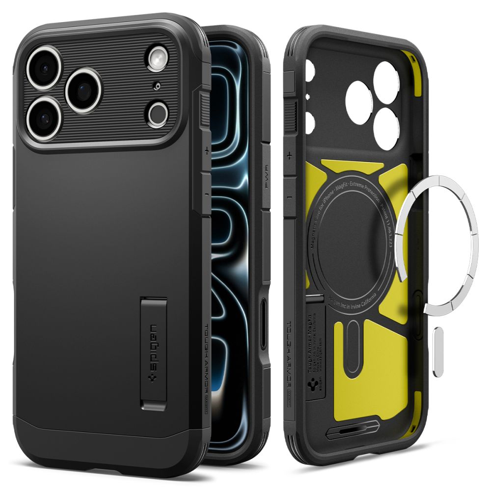 Spigen Tough Armor MagSafe-etui til iPhone 18 Pro / 17 Pro – svart
