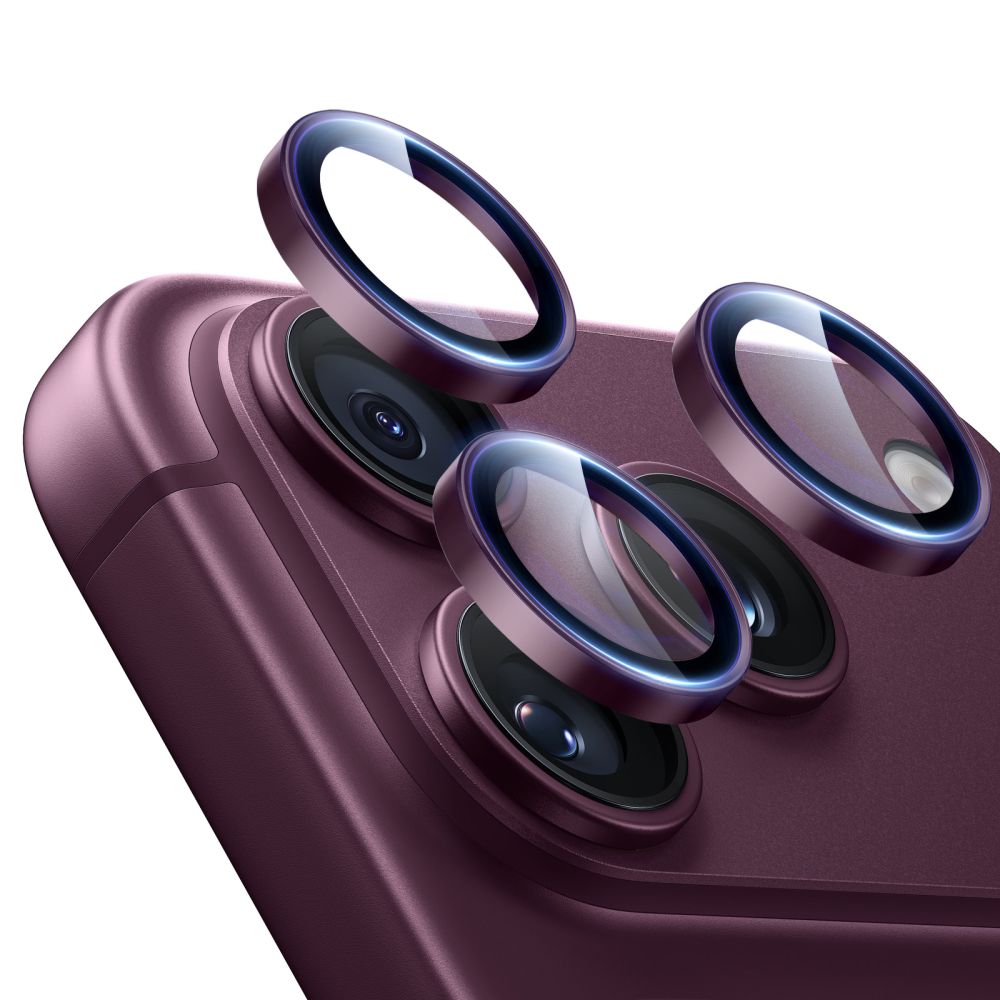 ESR Armorite kamerabeskyttelse i herdet glass til iPhone 18 Pro / 18 Pro Max – Dark Cherry