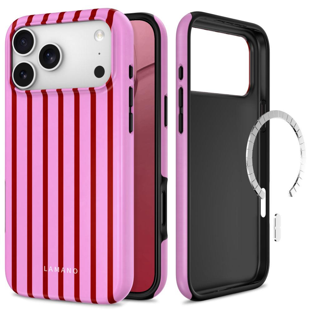 Tech-Protect Lamano MagSafe-etui til iPhone 18 Pro Max / 17 Pro Max – Rosa/Rød