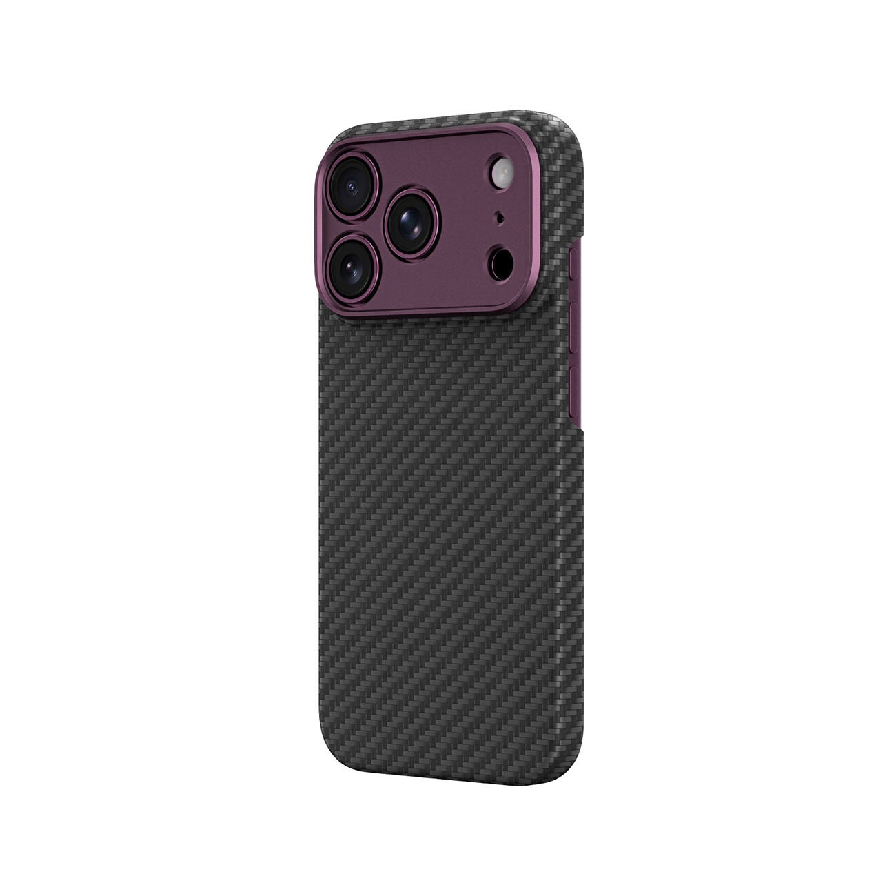 AmazingThing Titan Max-objektivetui til iPhone 18 Pro i aramidfiber m/kameradeksel, MagSafe – lilla