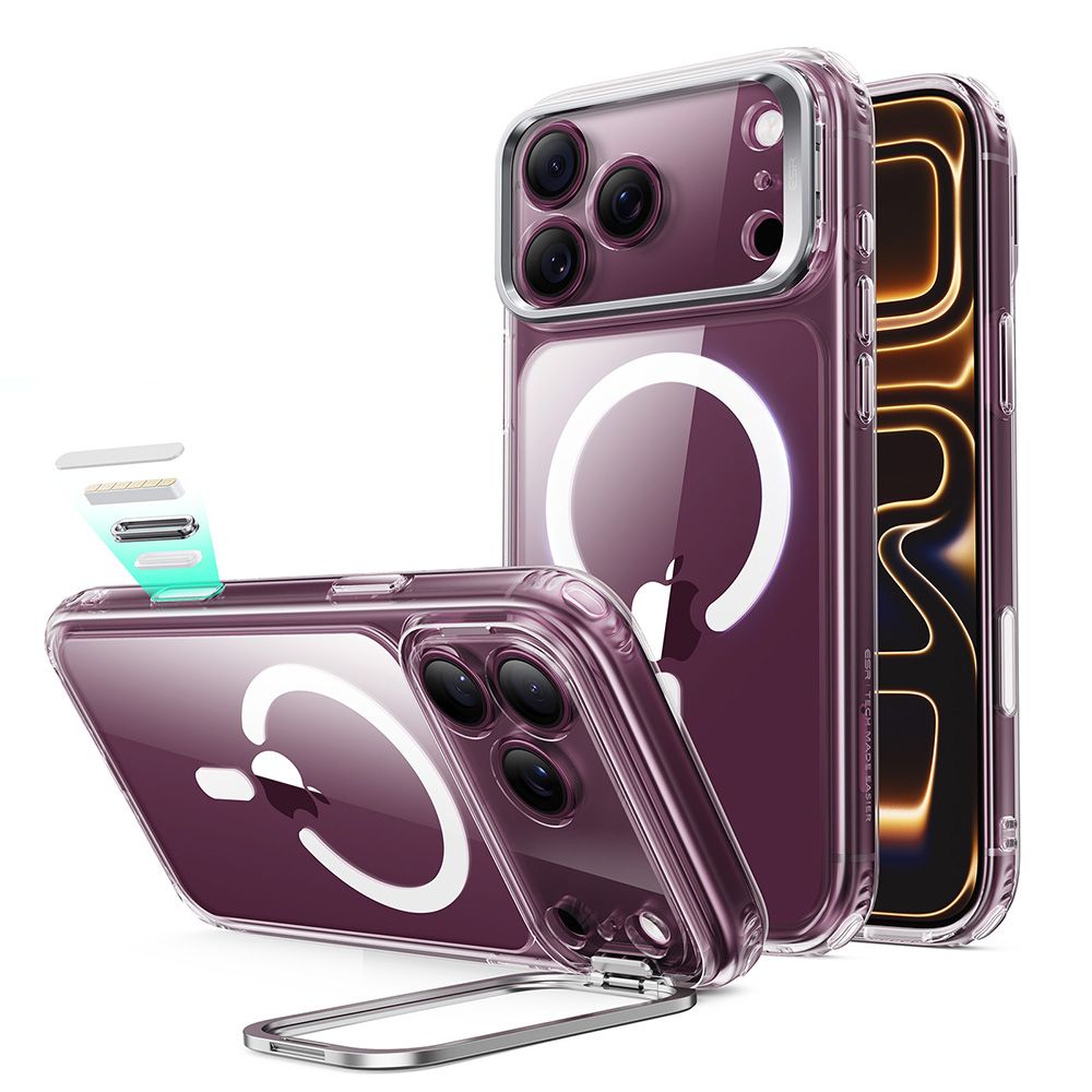 ESR Classic Hybrid-etui med støtteben og MagSafe for iPhone 18 Pro Max / 17 Pro Max – gjennomsiktig