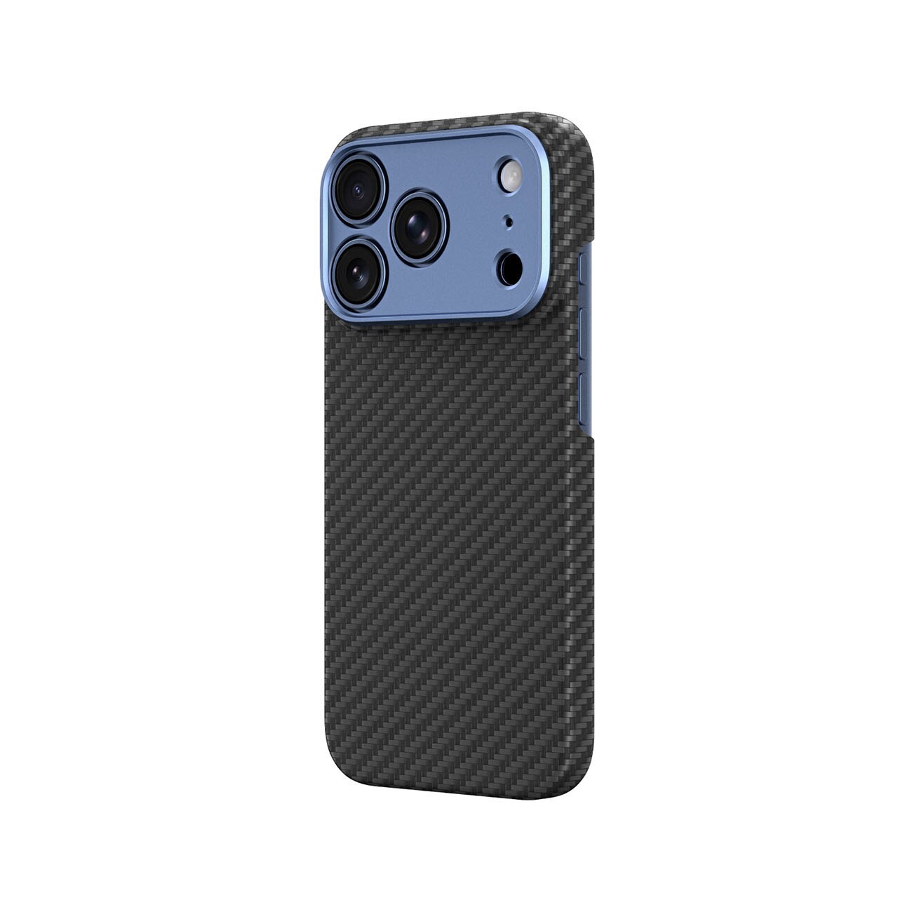 AmazingThing Titan Max-objektivetui til iPhone 18 Pro Max i aramidfiber, MagSafe – blått