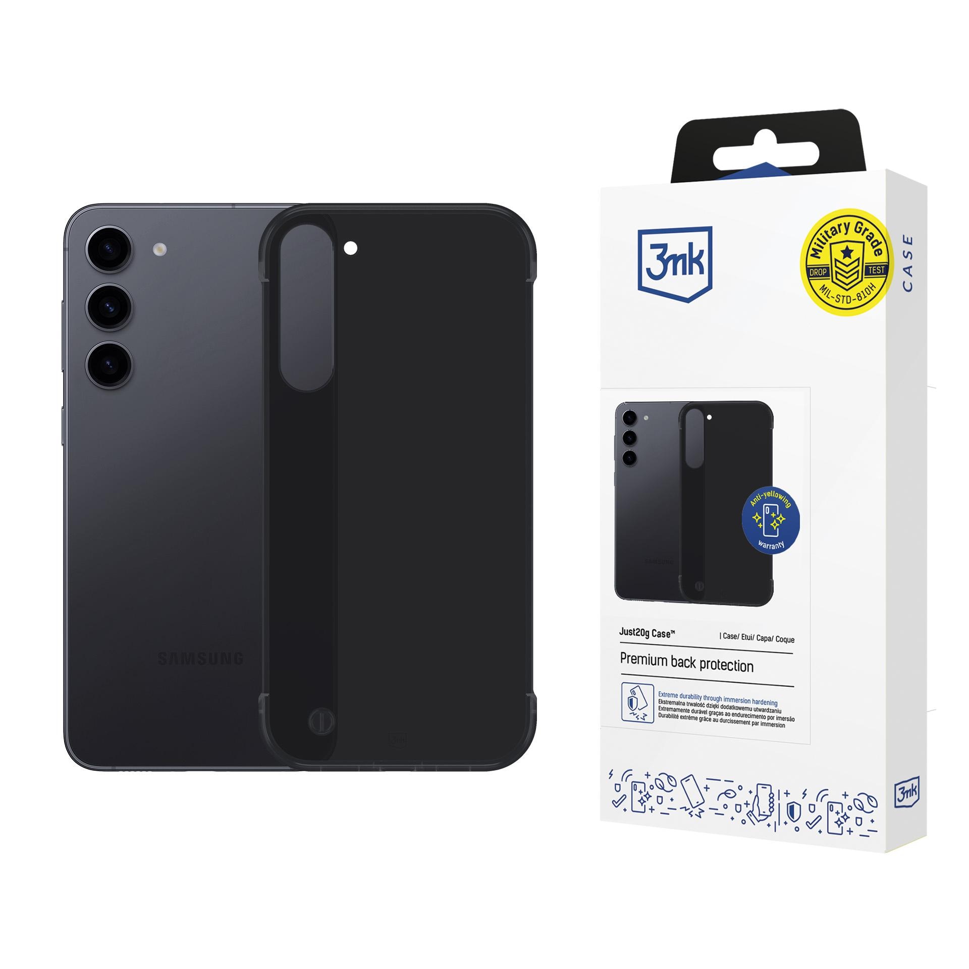 3mk Just20g matt deksel til Samsung Galaxy S23+ – matt svart