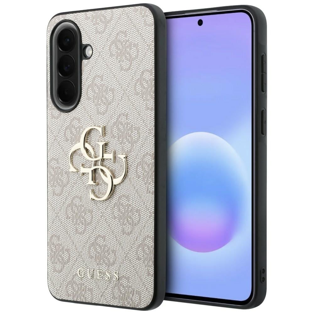 Guess Leather 4G-etui med metallogo til Samsung Galaxy A57 5G – rosa