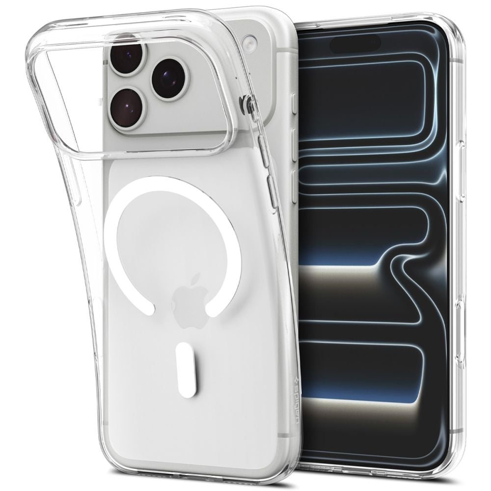 Spigen Liquid Crystal MagSafe-etui til iPhone 18 Pro Max / 17 Pro Max – gjennomsiktig og hvit