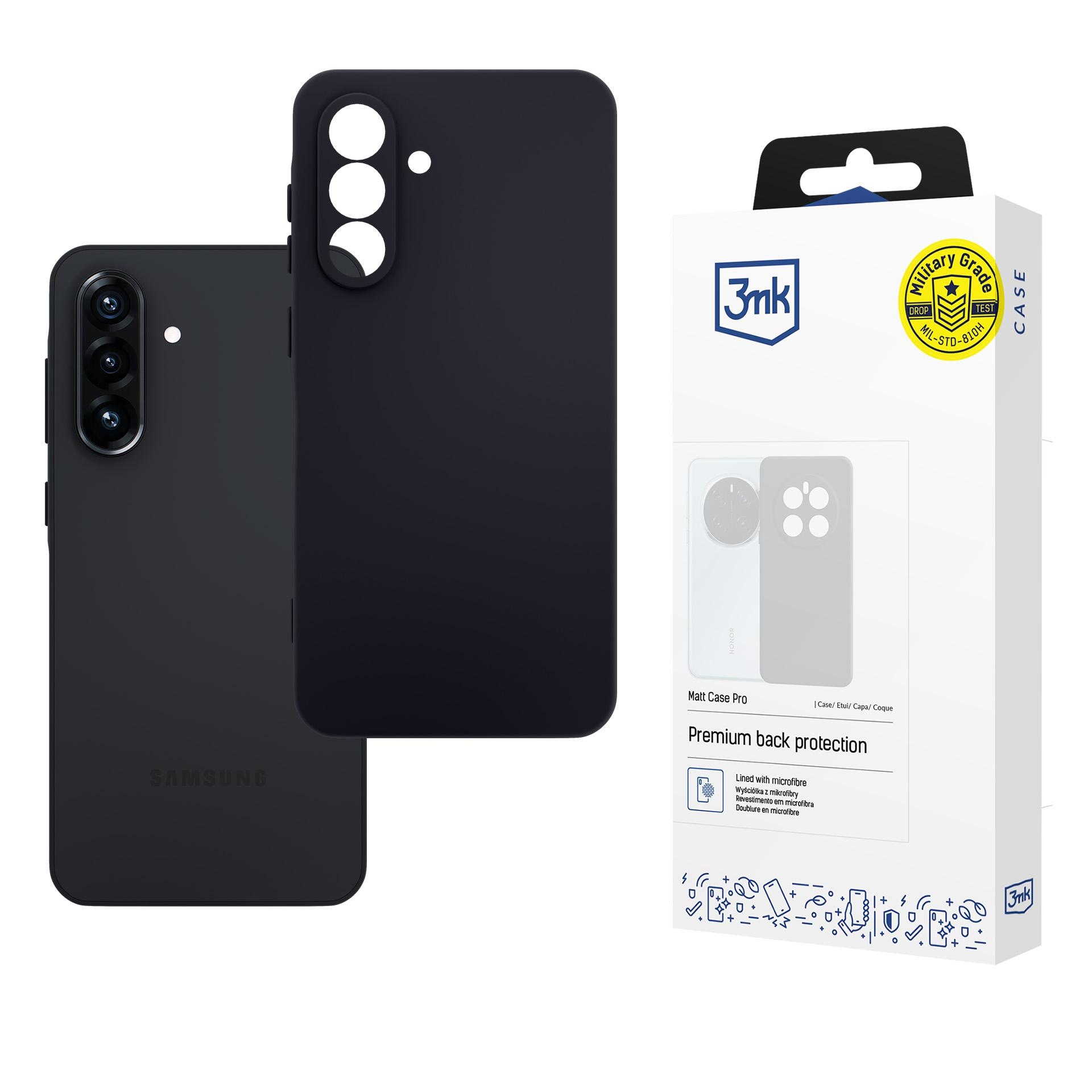 3mk Matt Case Pro til Samsung Galaxy A36 – matt svart