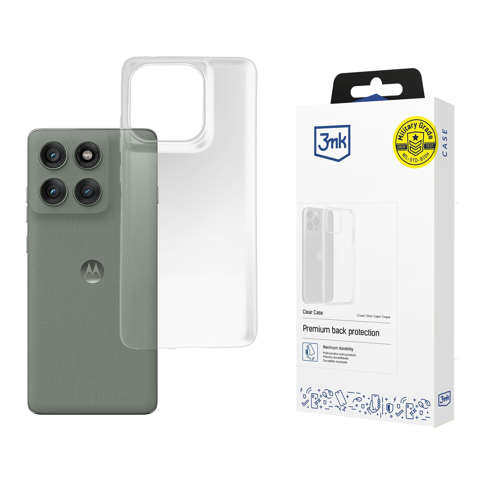 3mk Armor-etui til Motorola Edge 60 Pro – gjennomsiktig