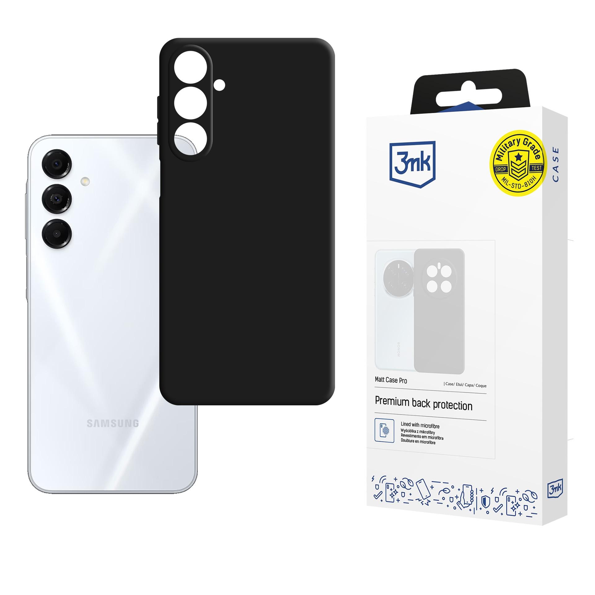 3mk Matt Case Pro til Samsung Galaxy A17 5G – matt svart