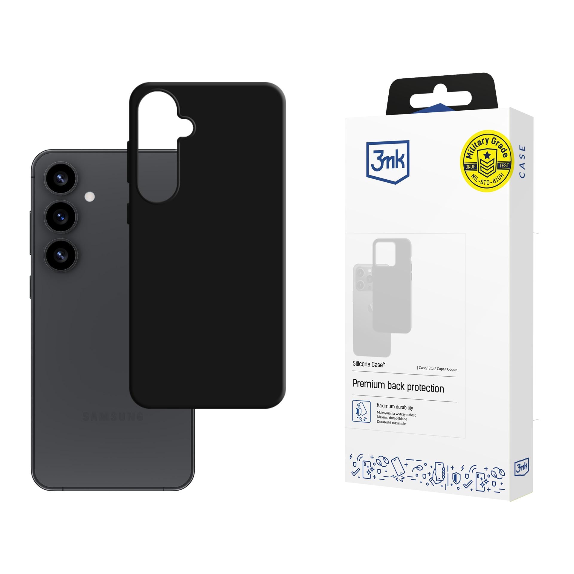 3mk silikonetui til Samsung Galaxy S25+ – svart