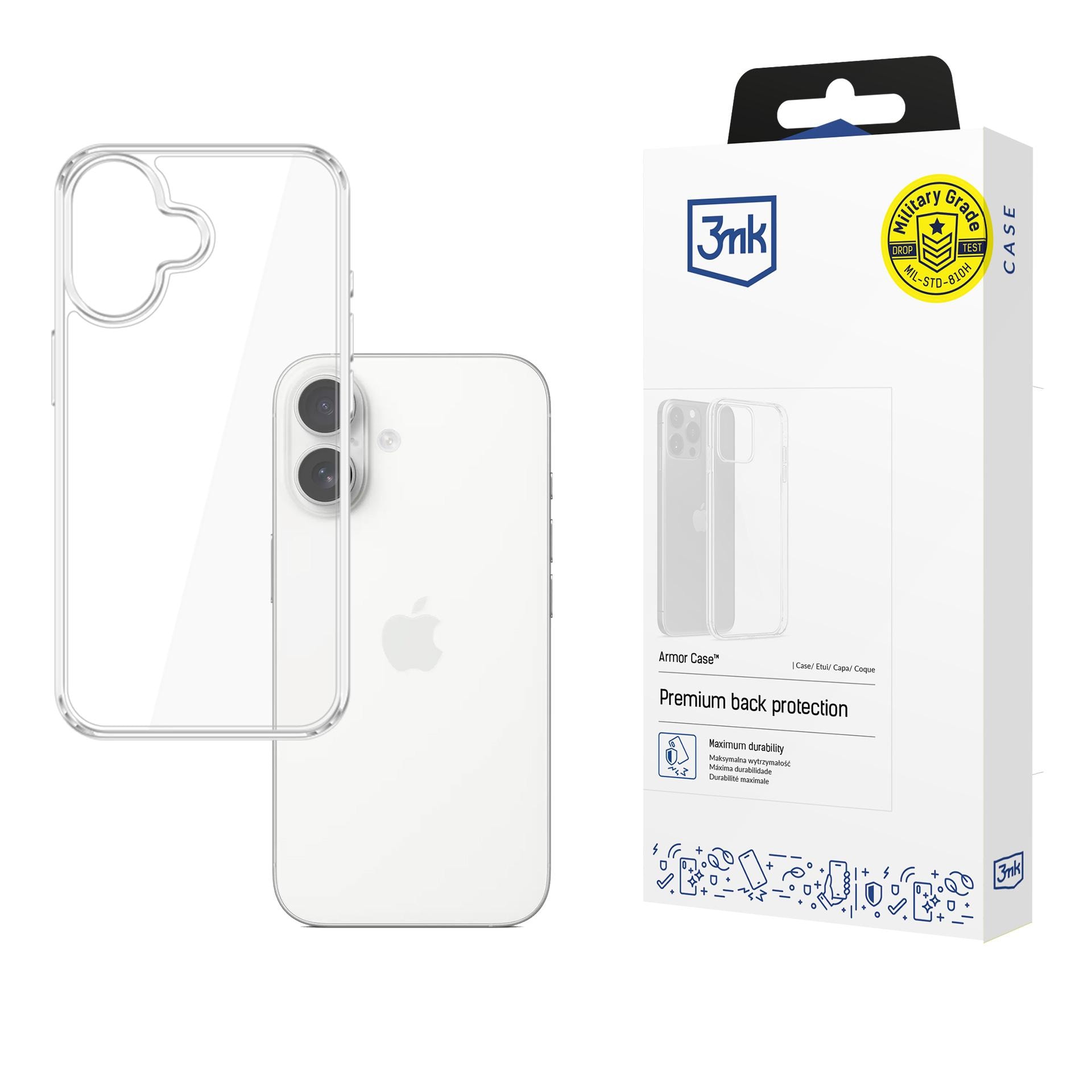 3mk Armor-etui til Apple iPhone 17 – gjennomsiktig