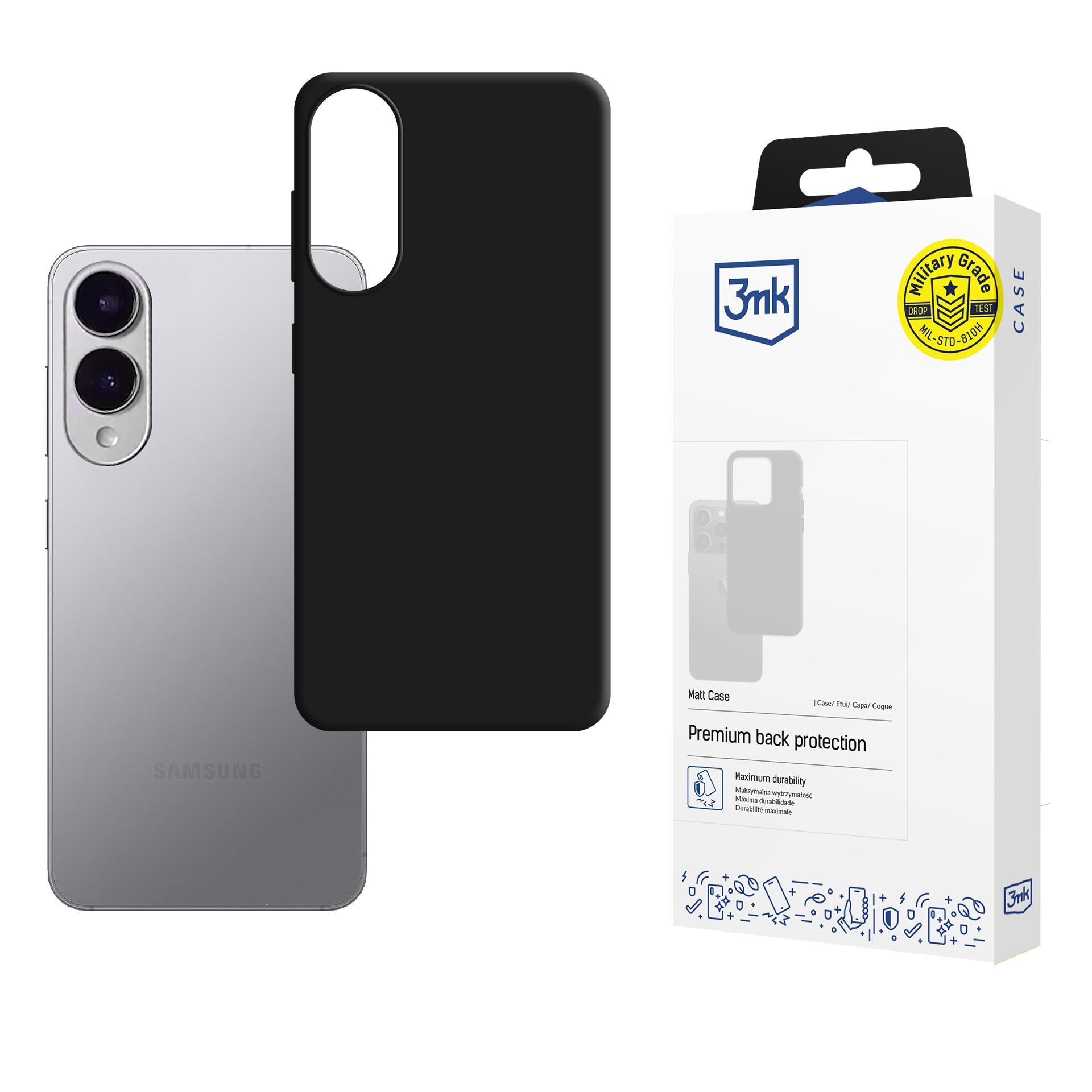 3mk matt deksel til Samsung Galaxy S25 Edge – svart