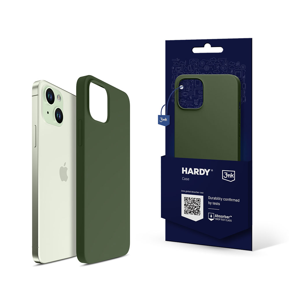 3mk Hardy MagCase i silikon til iPhone 15 Plus – grønn
