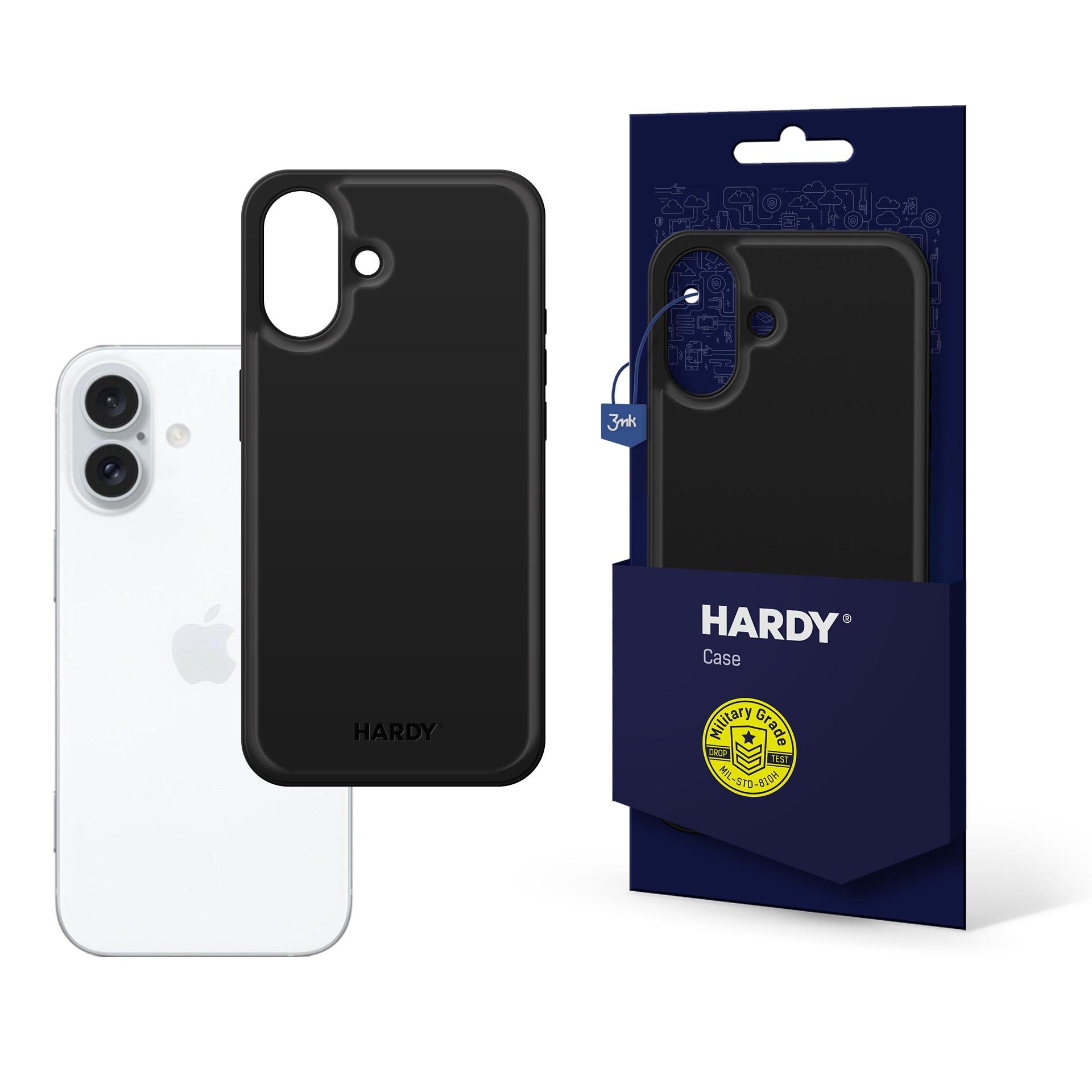 3mk Hardy Apple Silky Leather MagCase til Apple iPhone 16 Plus – svart
