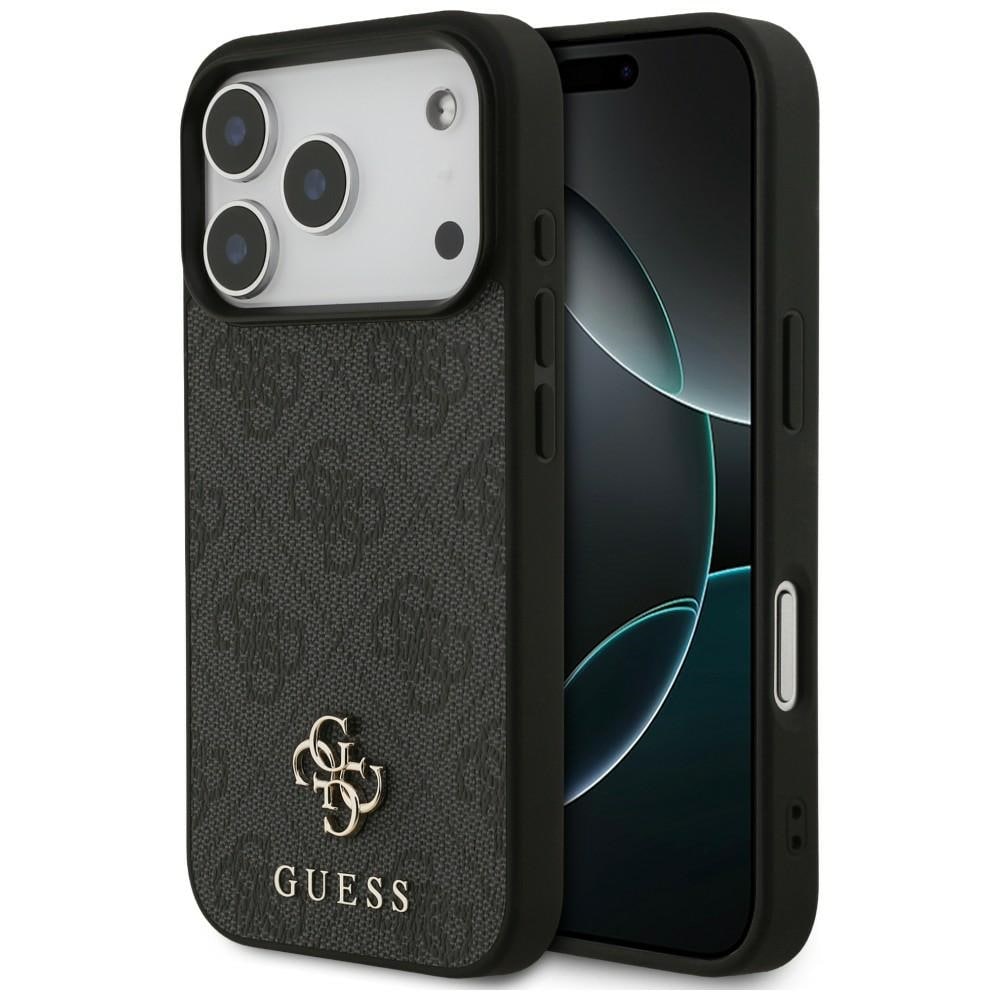 Guess 4G Small Classic Logo MagSafe-etui til iPhone 18 Pro / 17 Pro – svart