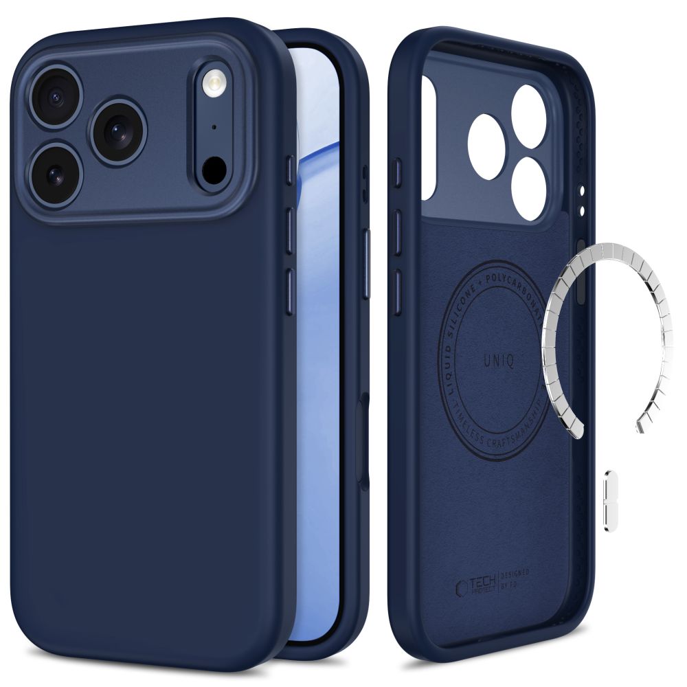 Tech-Protect Uniq MagSafe CC-etui til iPhone 18 Pro Max / 17 Pro Max – marineblå