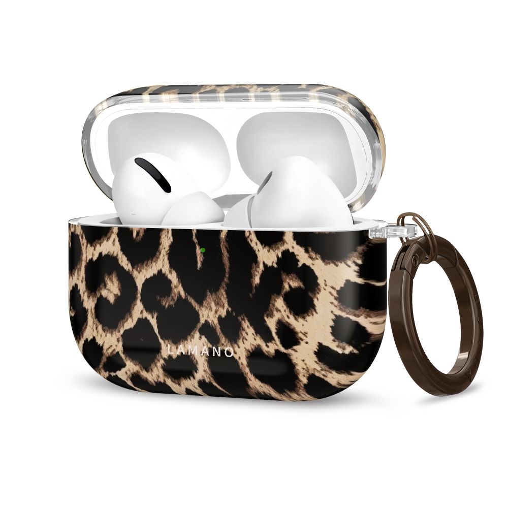 Tech-Protect Lamano-etui til AirPods Pro 3 – svart og brunt