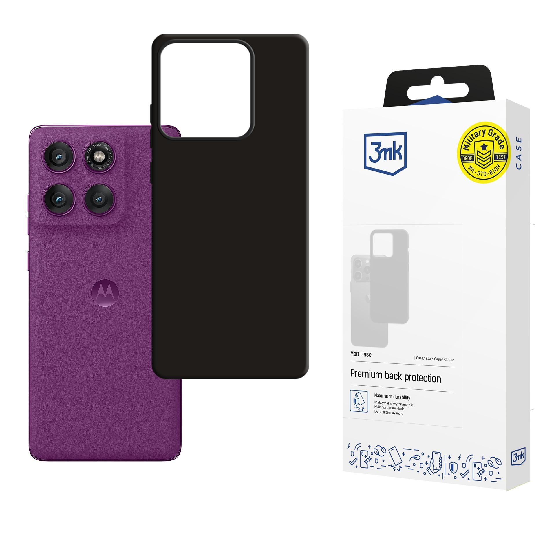 3mk matt deksel til Motorola Edge 60 Pro – matt svart