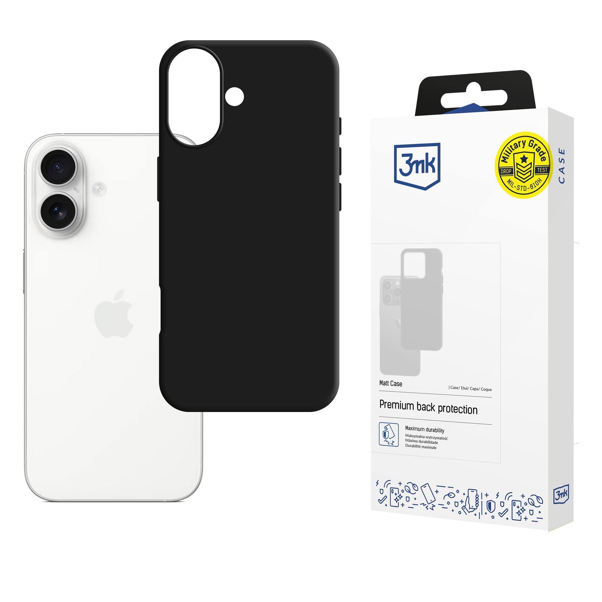 3mk matt deksel til Apple iPhone 17 – svart