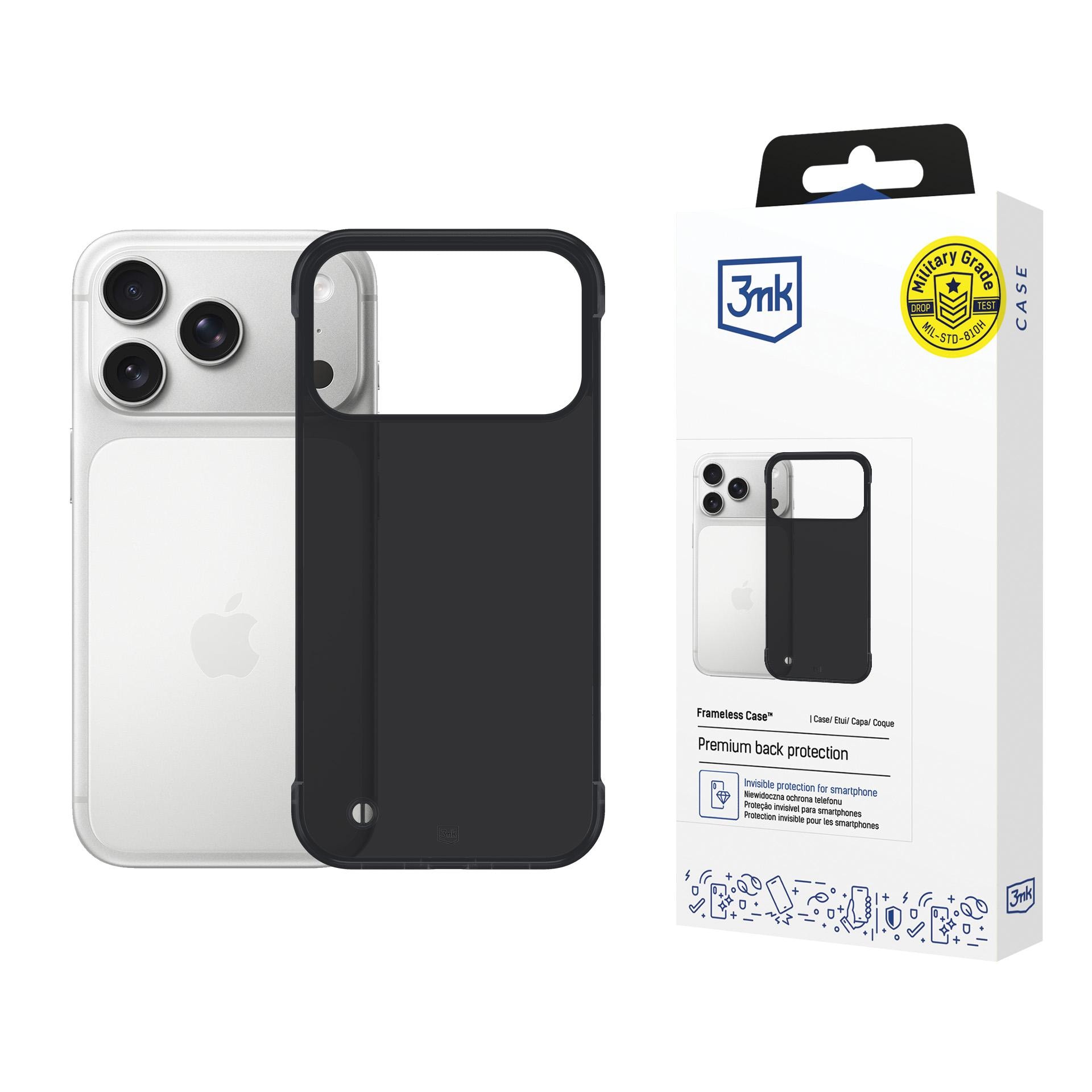 3mk Just20g matt deksel til Apple iPhone 17 Pro – matt svart