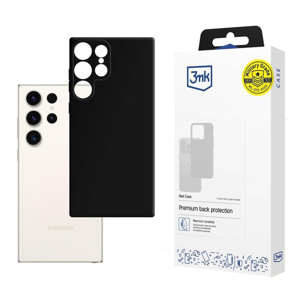 3mk matt deksel til Samsung Galaxy S24 Ultra – svart