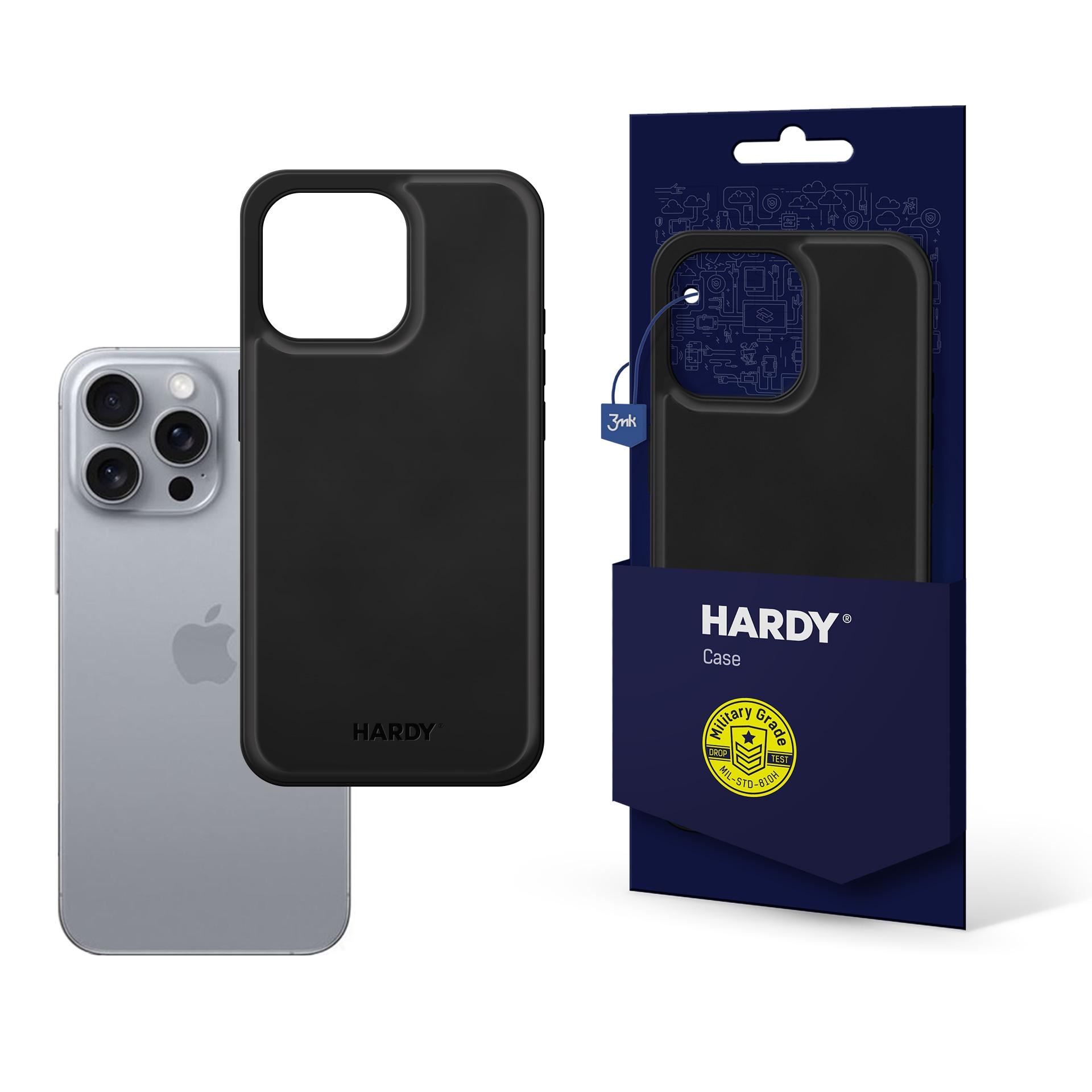 3mk Hardy Apple Silky Leather MagCase til Apple iPhone 16 Pro Max – svart