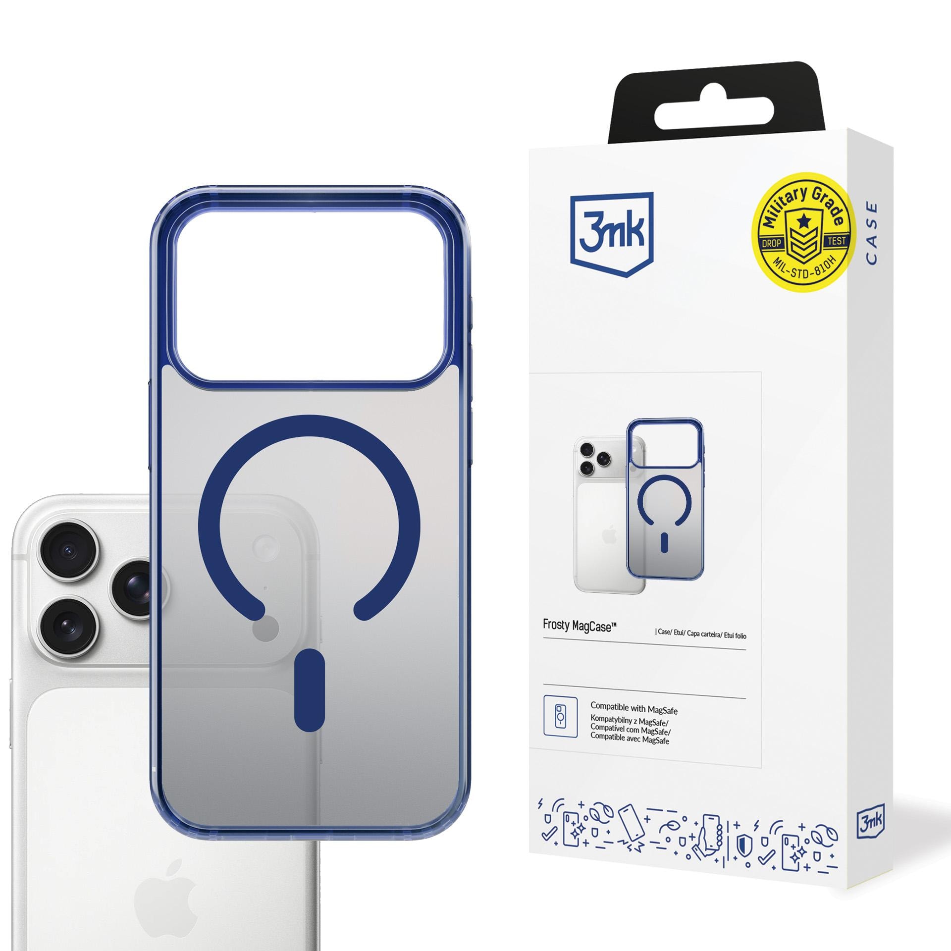 3mk Frosty MagCase til iPhone 17 Pro – blå