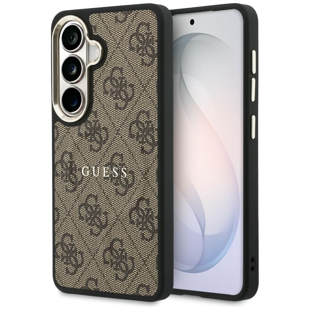 Guess 4G-etui med preget ring og MagSafe-funksjon til Samsung Galaxy S26 – brun
