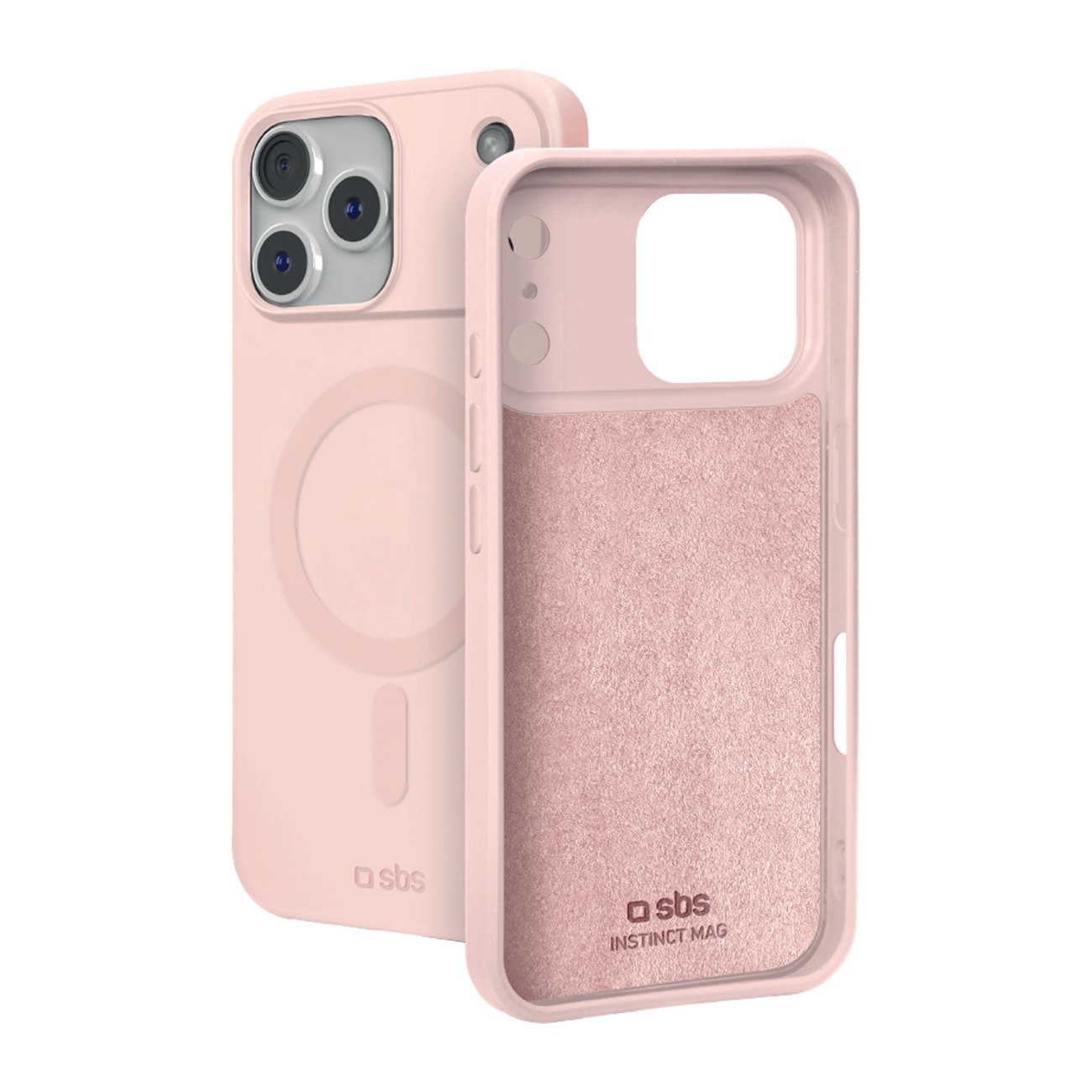 SBS Instinct Mag-etui til iPhone 18 Pro / 17 Pro, kompatibelt med MagSafe – rosa